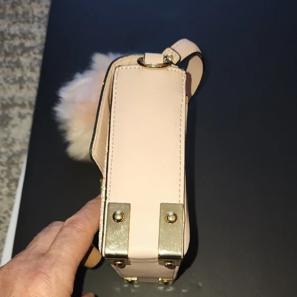 Aldo Glittering Pink Mini Bag with Plush Charm - Picture 11 of 14